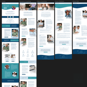 Website design mock up